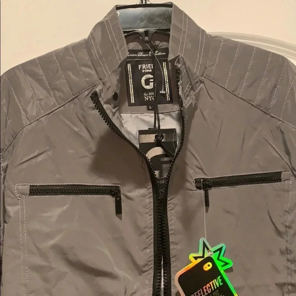 Fried Denim Reflective Jacket Jacket Gray Men’s Sizee Large New - Picture 5 of 16